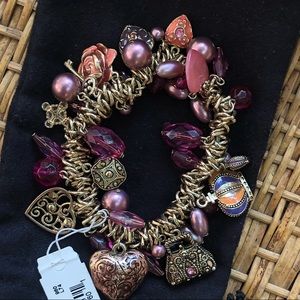 Charm bracelet rose and crown- Liz Claiborne